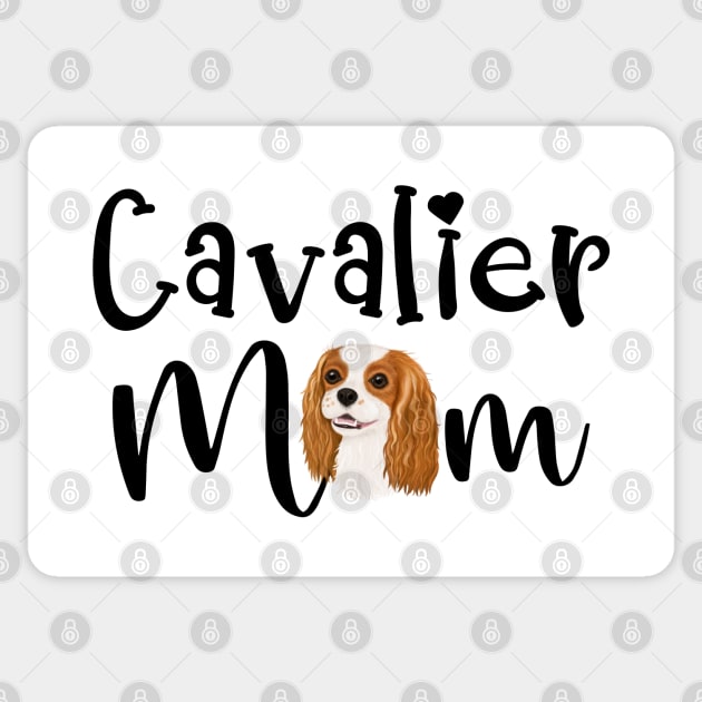 Blenheim Cavalier King Charles Spaniel Mom Sticker by Cavalier Gifts